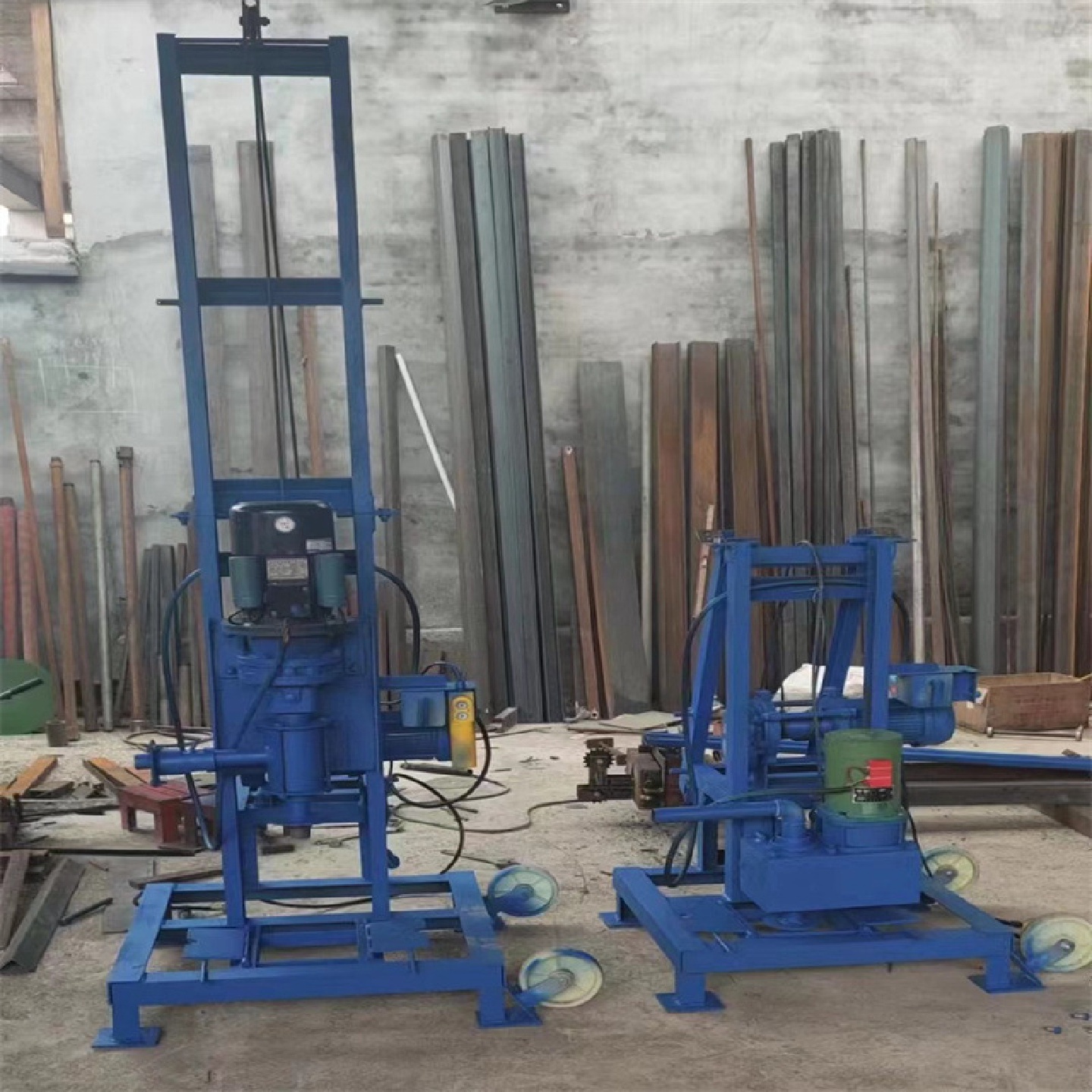 家用电动水井钻机小型折叠式农田灌溉钻井机三相电打井机