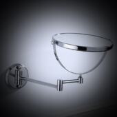 全铜酒店银色化妆镜浴室壁挂折叠式 金色美容镜子双面伸缩放大镜