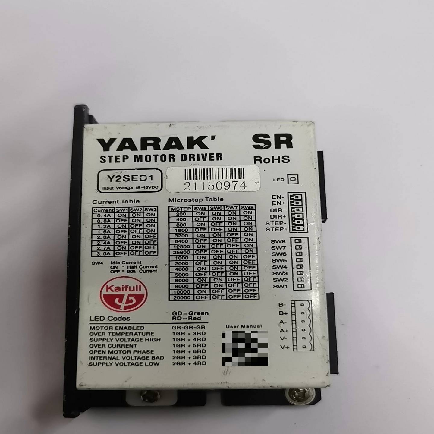【议价】凯福Y2SED1  步进驱动器 正品拆机配件功能包好成色