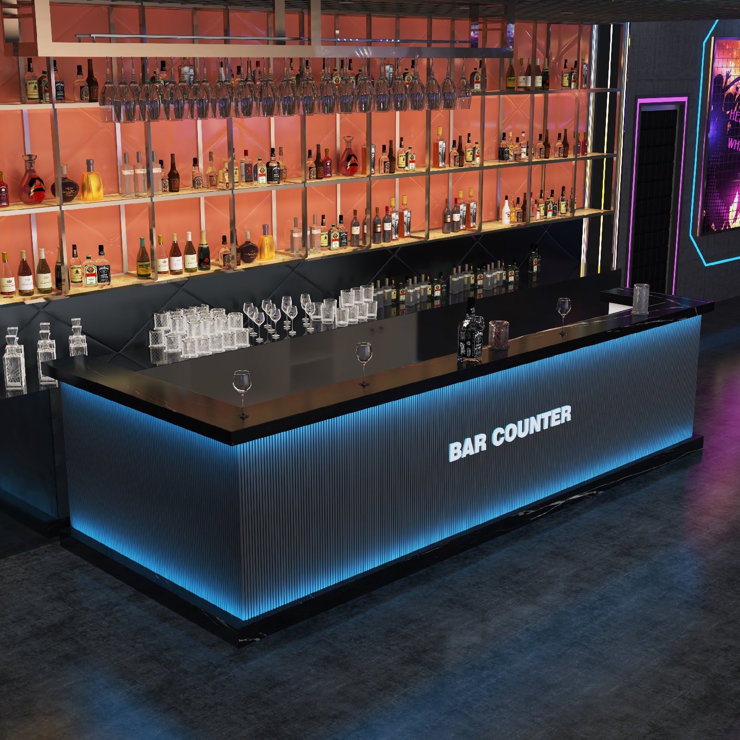 工业风酒吧吧台球厅收银台小酒馆餐厅烧烤店前台咖啡接待台转角柜