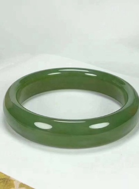 天然新疆和田玉玉器供应链若羌青黄口料老料玉石素面镯简约工艺品