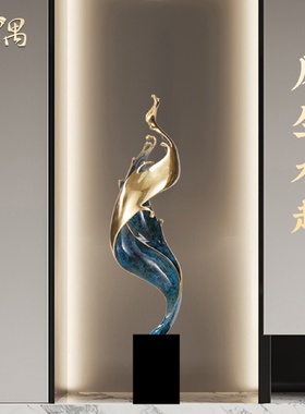 风生水起高档轻奢摆件玄关装饰电视柜酒柜办公室开业乔迁新居礼品