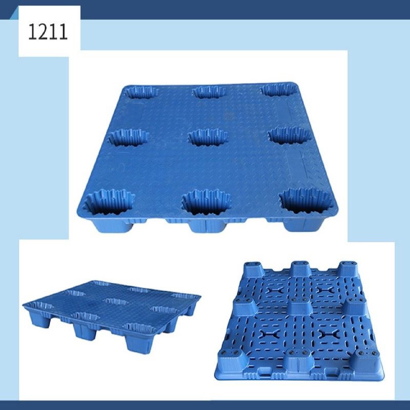 吹塑九脚叉车塑料托盘仓库防潮垫板物流堆货塑胶卡板地牛栈板托盘,五金/工具,托盘,淘宝优惠券,粉丝福利购,淘宝优惠卷