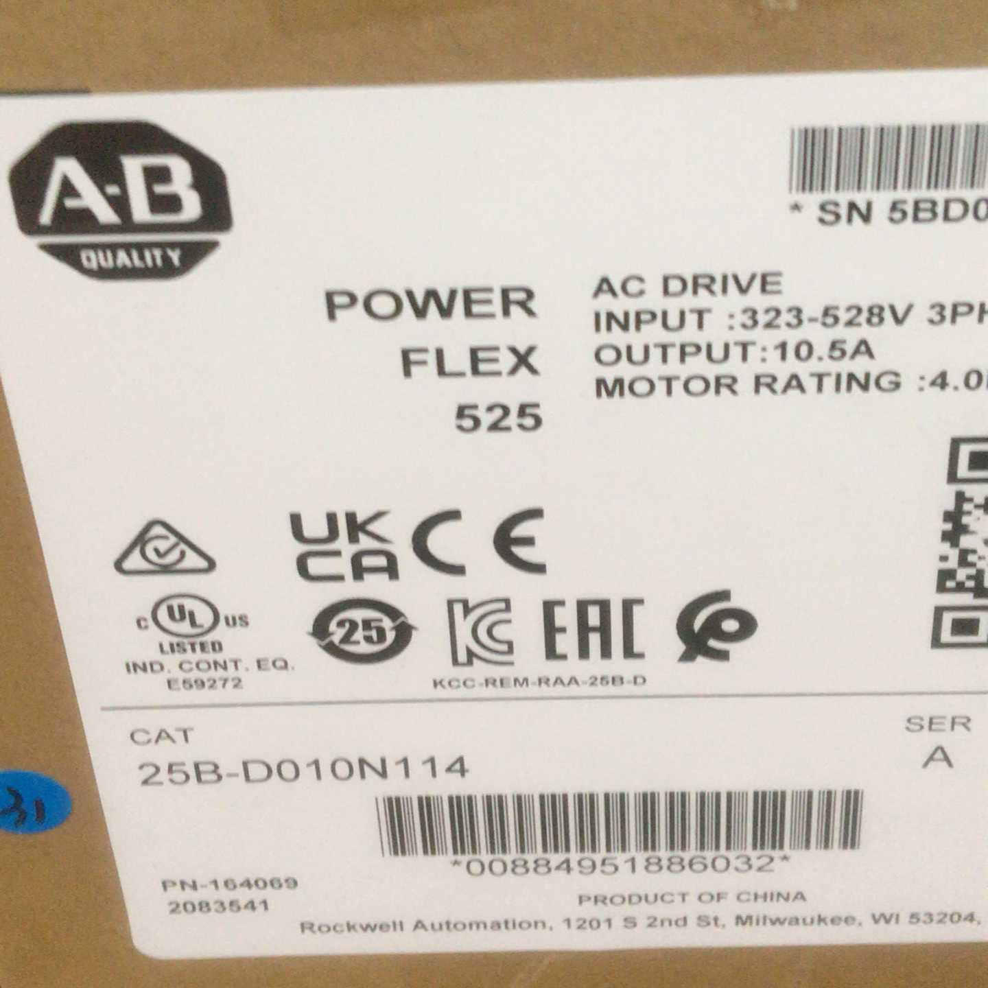 罗克韦尔AB25B-D010N114询价