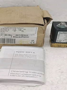 Burkert6014C2.0FKMMS气动电磁阀G1/824V50Hz8W0-10B