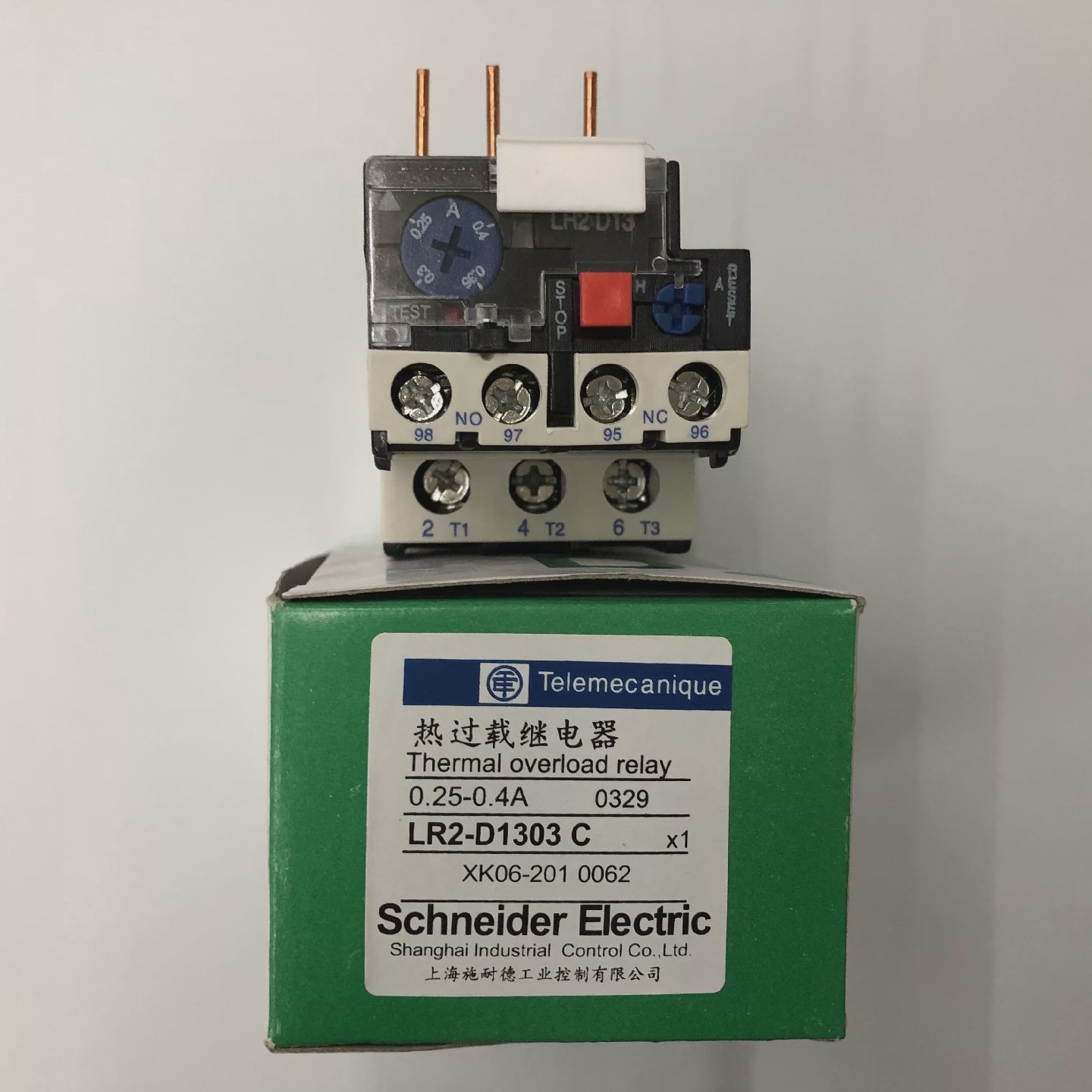 询价原装正品LR2D1303C0.250.4A施耐德过流保护热过载继电器