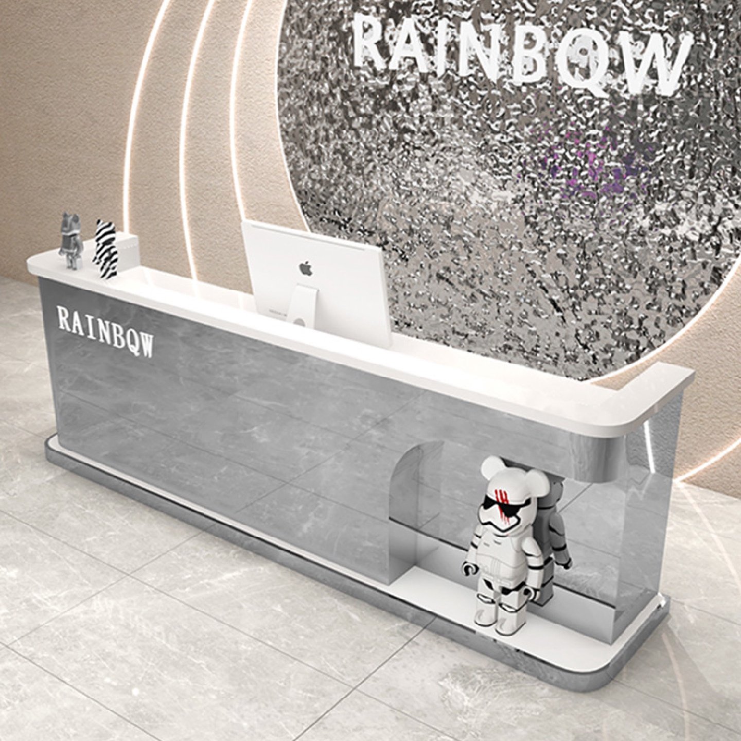 理发店收银台公司接待前台服装店小型柜台发廊专用专用不锈钢吧台