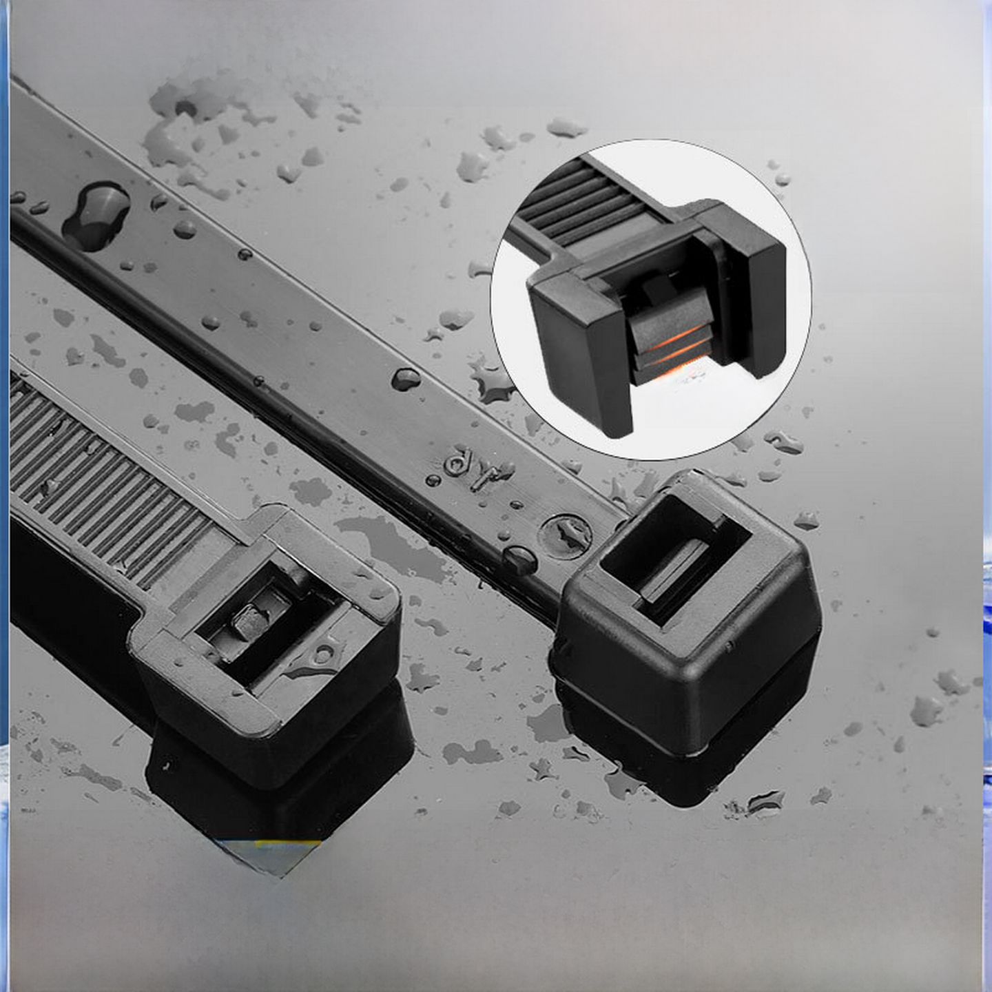 长塑国标自锁式尼龙扎带4X5X8X9*200X250X300塑料束线捆绑捆白色