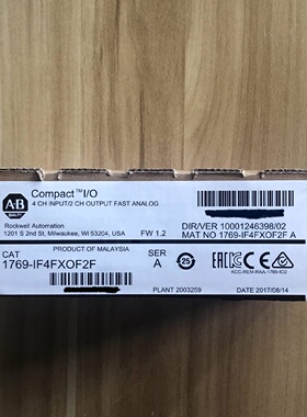 议价1769-IF4FXOF2F原装美国AB罗克韦尔PLC模块质保一年CompactLo