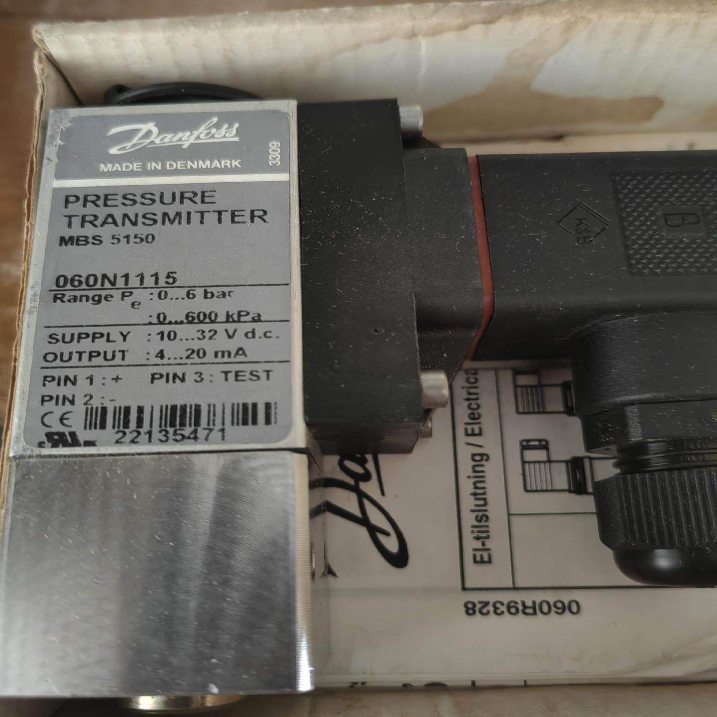 咨询-丹佛斯压力传感器mbs5150060N1115