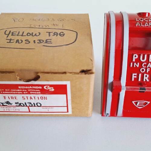 Edwards 270SPO Non Coded Fire Alarm Station Lot of 2 pcs