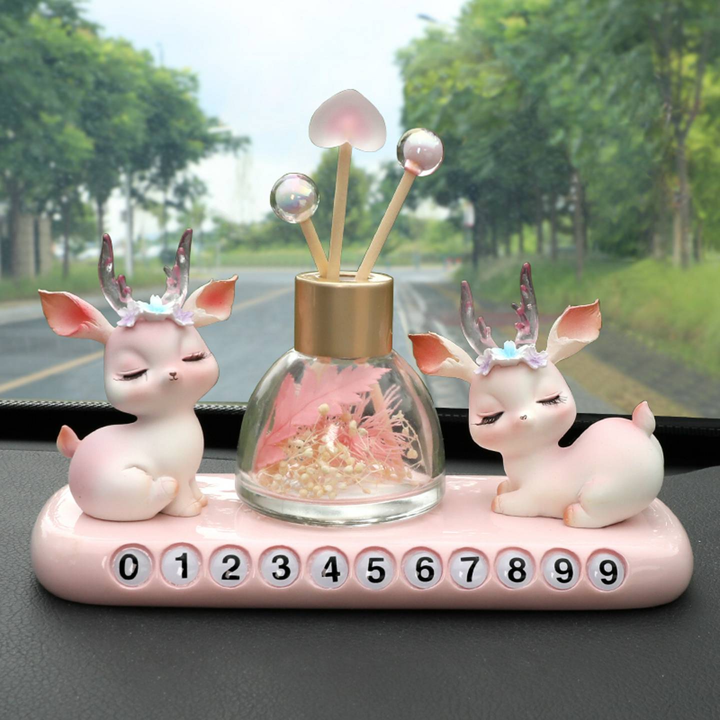 临时停车号码牌电话挪车牌女创意个性女士专用汽车上车载车内摆件