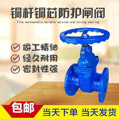 Z45T铜杆铜芯防护闸阀暗杆明杆人防防护阀DN506580100150200