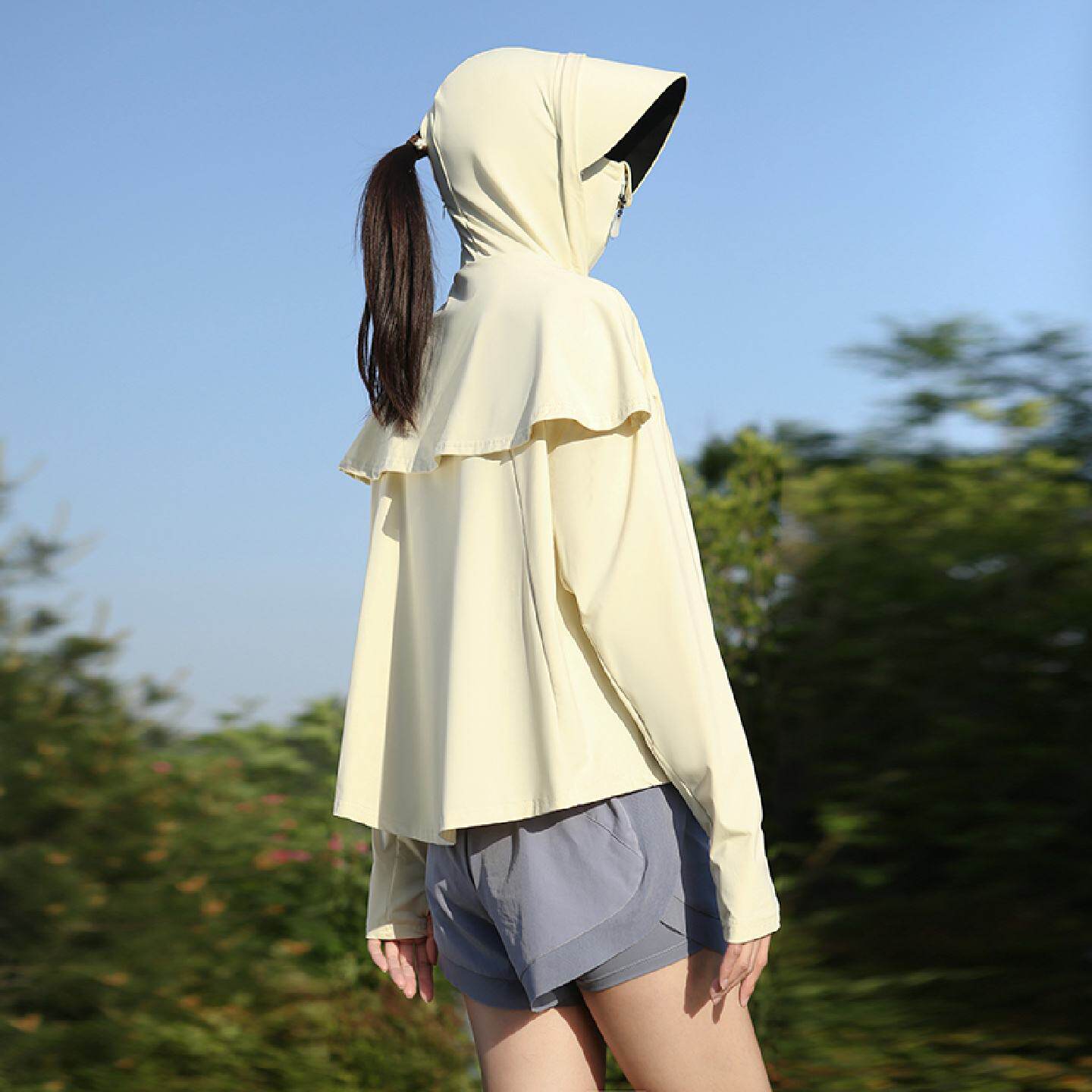 防晒衣女款2025新款夏季冰丝薄款透气防紫外线upf50大帽檐防晒服