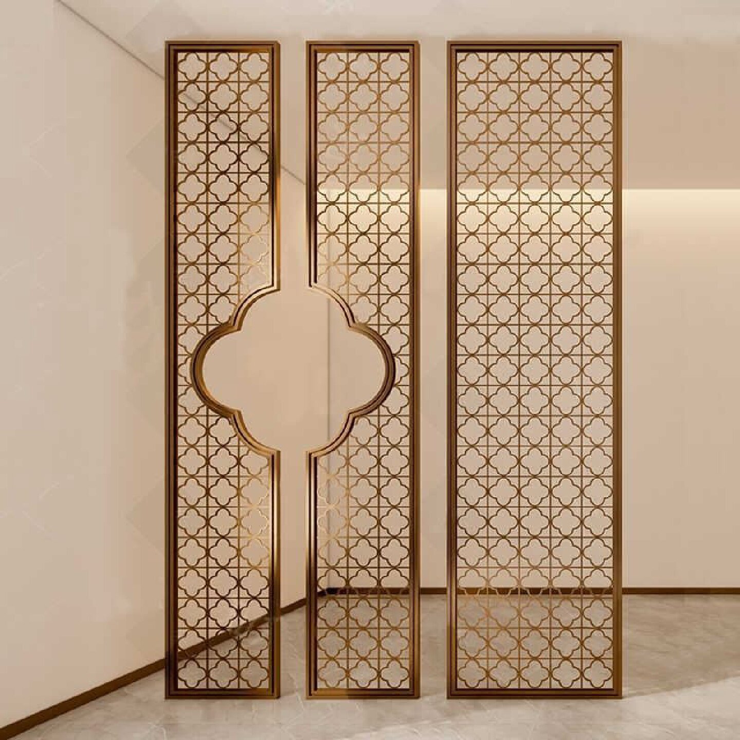 长虹玻璃椭圆可旋转隔断不锈钢铁艺屏风定制客厅遮挡入户进门装饰