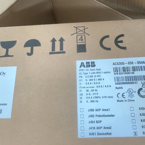 【询价】变频器ACS355-03E-05A6-4 2.2k