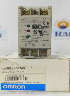 OMRONS82K-00705INPUT100-240VACTOOUTPUT5VDC1.5ASWITCH