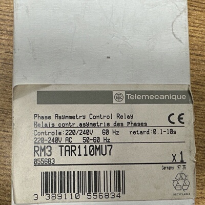 TELEMECANIQUE RM3 TAR110MU7 PHASE ASYMMETRY CONTROL RELAY 22