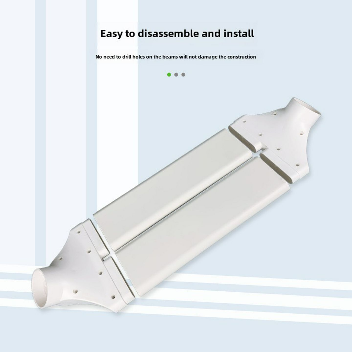 新风系统过梁器免打孔过梁扁管变径200/160/110/75新风系统过梁器