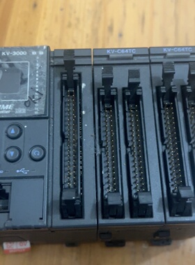 寻X基恩士KV3000PLC主机带扩展模块KVC64TC