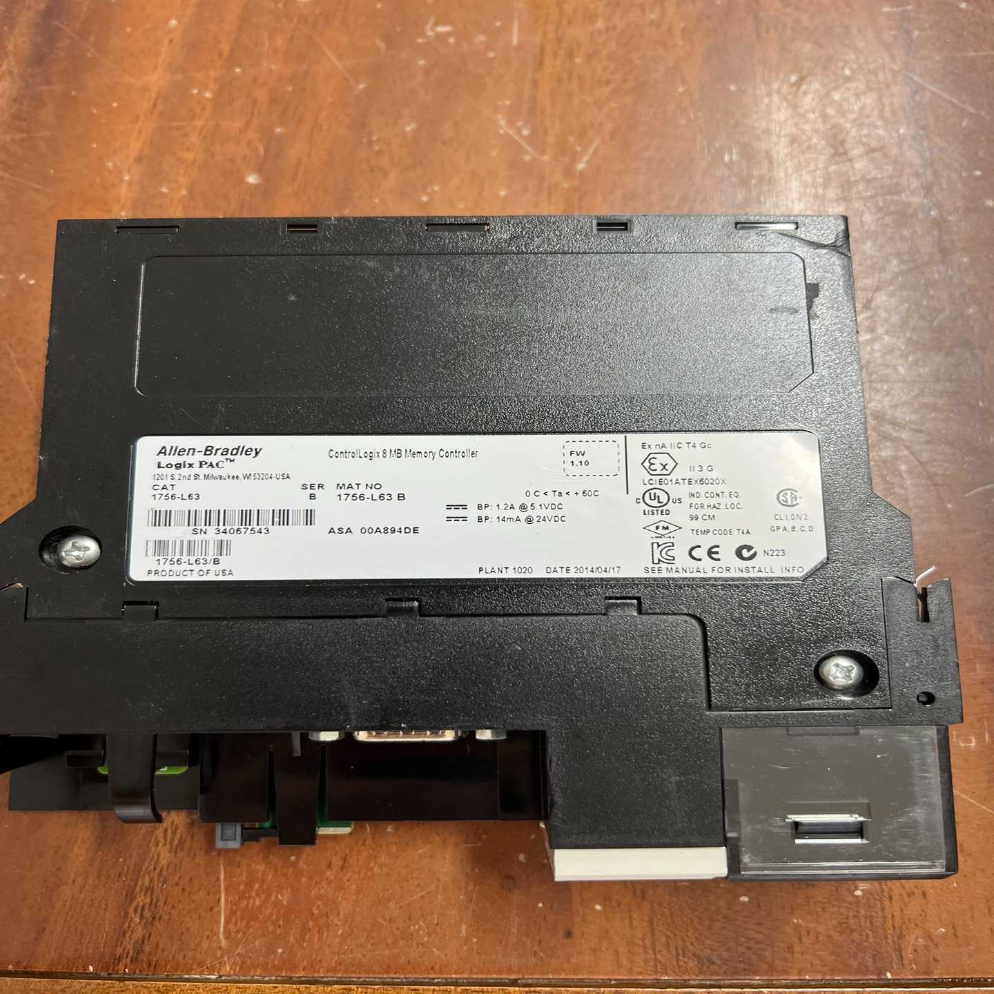 议价1756-L63AB罗克韦尔模块，二手拆机功能测试完好