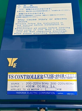 议价安川直流电机控制器CVSR404H无外实