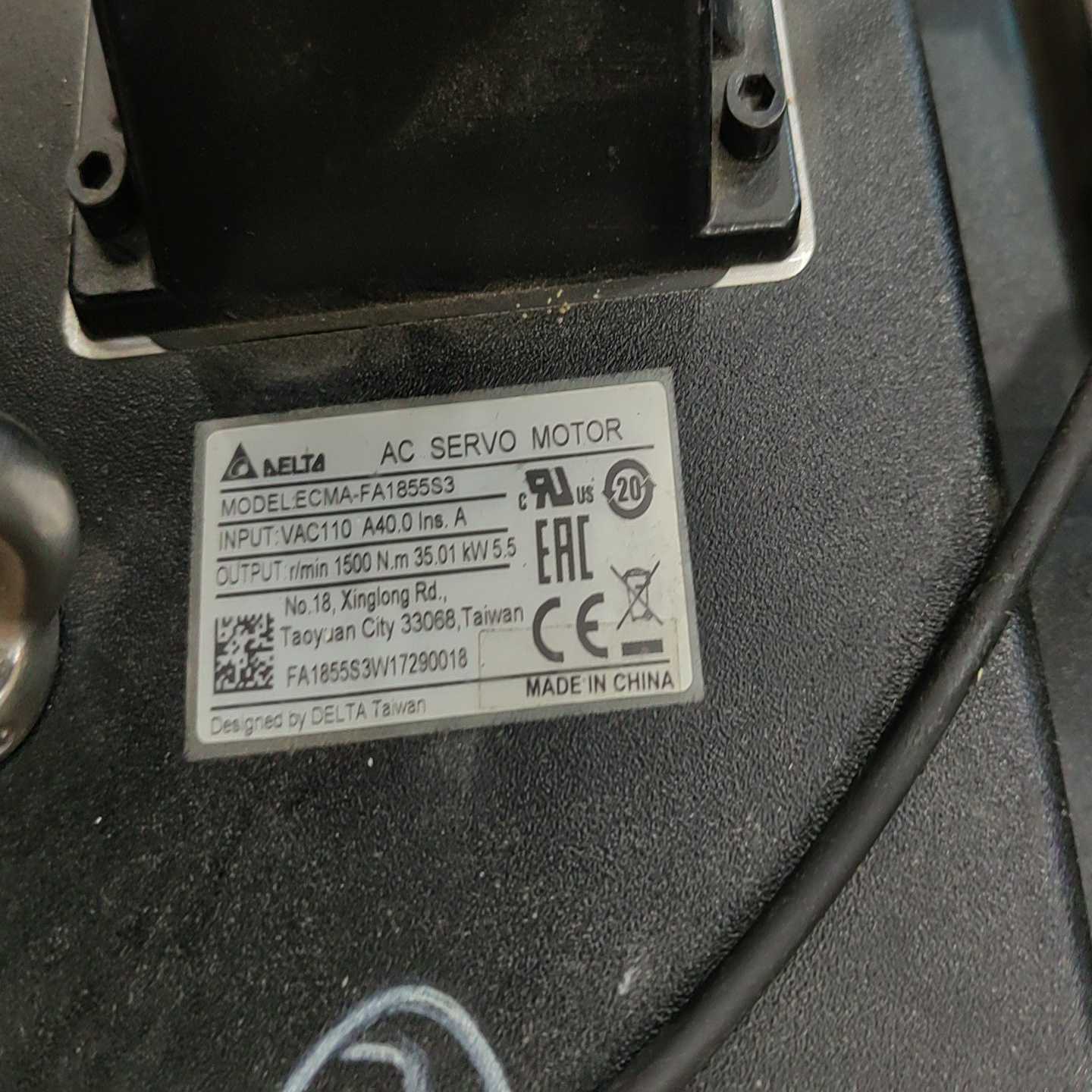 台达伺服电机ECMA-FA1855S3，输入电压VAC110--议价商品