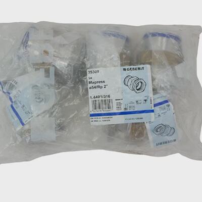 5x Geberit Mapress 35309 bergangsverschraubung 1.4401316 54R
