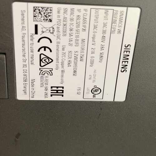 (询价)v90驱动6SL3210-5FE10-8UF0，九新。