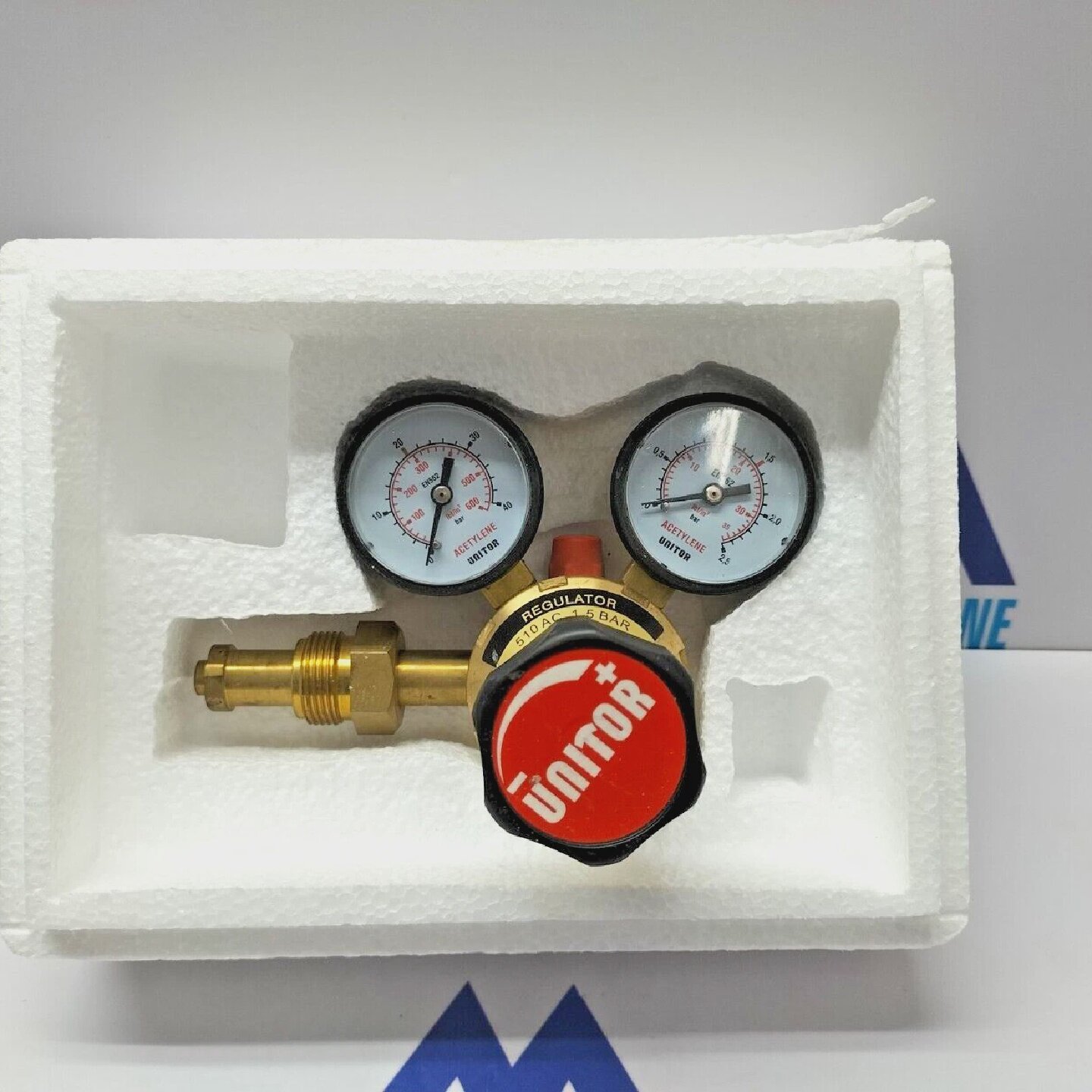 Unitor 510 AC Acetylen Druckregler 1.5 Stange Gas Schweien S - 实物图