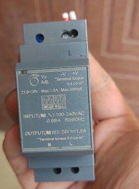 溢价-WM明纬HDR3024工业导轨开关电源24V1.5A