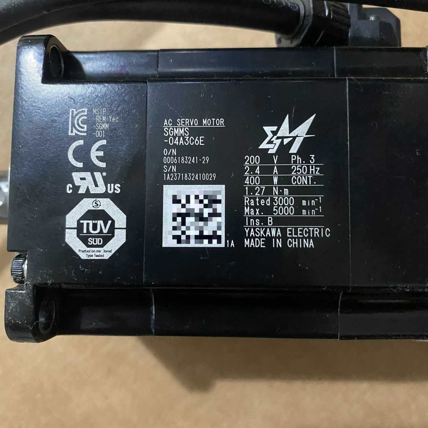SGMMS-04A3C6E#YASKAWA/安川成色如图、--议价商品