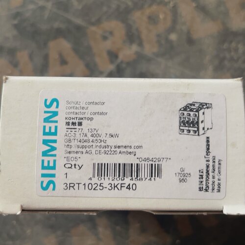 询-接触器3RT10253KF40