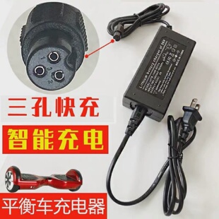 电动平衡车电池36v电瓶42V2A充电器阿尔郎双轮扭扭车美尚源电源线