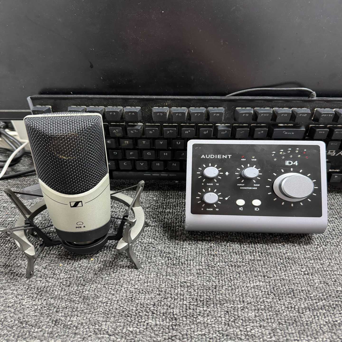 AudientiD4MKII声卡森海塞尔MK4电容麦克--议价商品