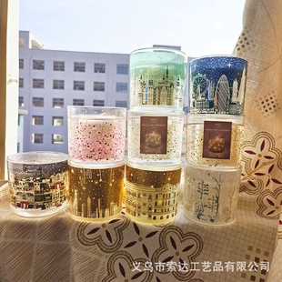 厂家定制现货供应出口热销光控玻璃杯果冻蜡烛热感应电子香薰蜡烛