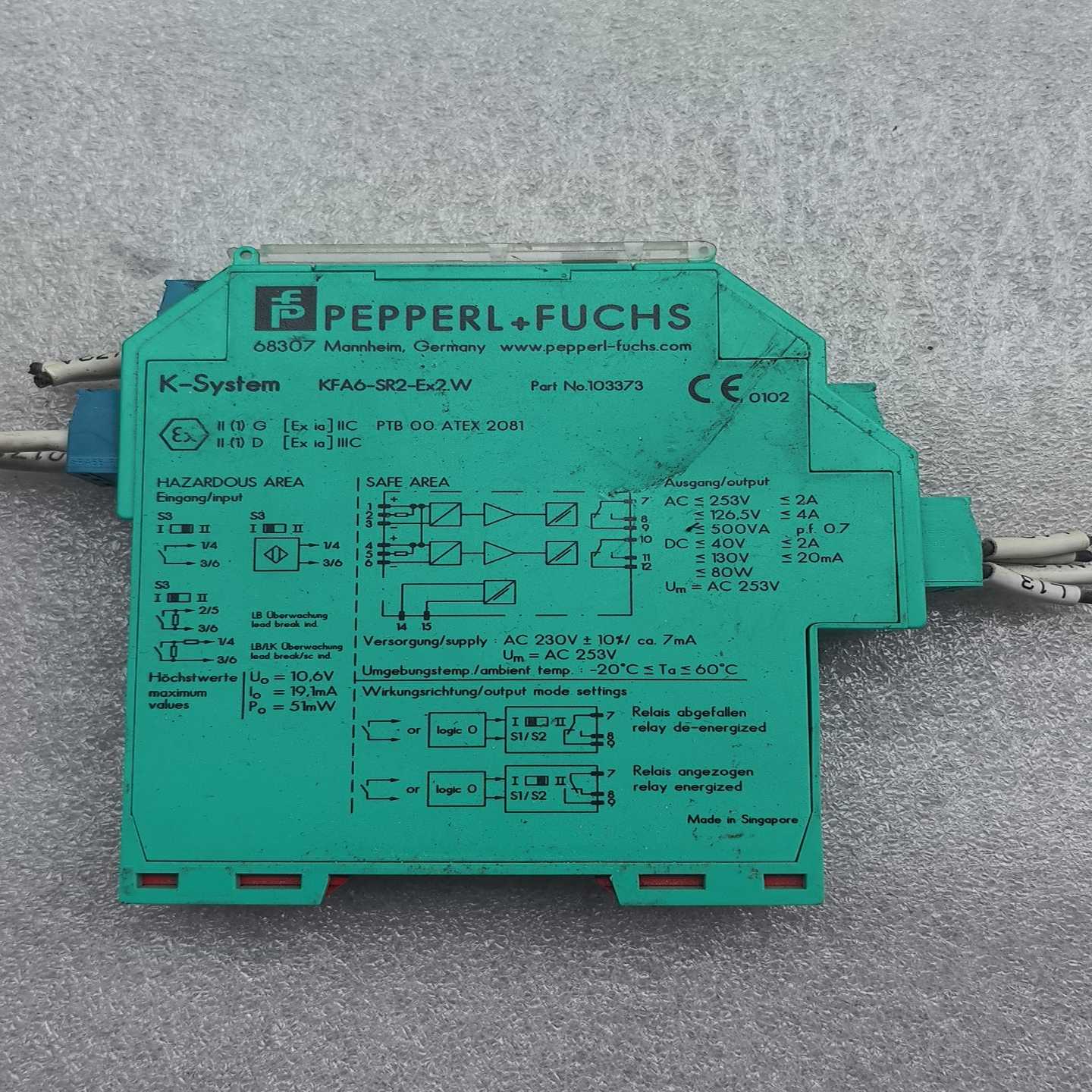 倍加福安全栅安全继电器KFA6-SR2-Ex2.w询价