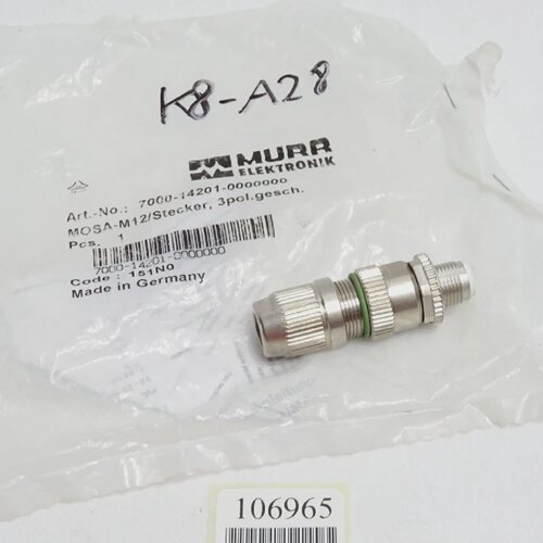 议价Murr Elektrok 7000142010000000 Stecker rade M12  Neu Ovp