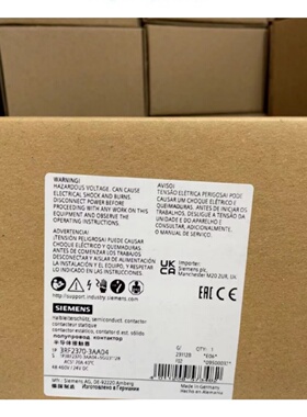 议价3RF2370-3AA04单相 3RF2 半导体接触器3RF2370-3AA04