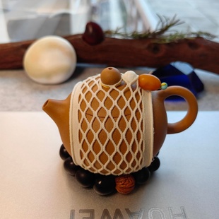 茶壶收纳网兜茶具保护套紫砂壶茶壶茶碗保护带户外旅行防磕碰配件