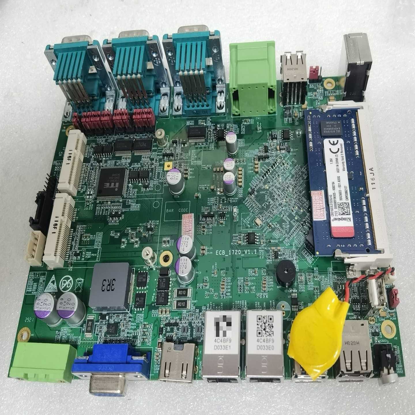 海川工业级嵌入式主板ECB-1720，板贴J1900 CPU（佳毅工控）