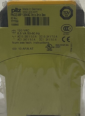 PILZ PNOZ X8P 120VAC 3NO 5060HZ SAFETY RELAY 881