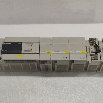 Mitsubishi Melsec FX3U32MRES PLC Set FX2N16EX FX2N4AD 8EYR 8