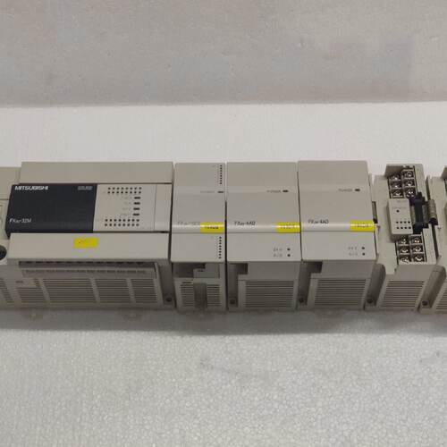 Mitsubishi Melsec FX3U32MRES PLC Set FX2N16EX FX2N4AD 8EYR 8