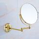 欧式 美容镜浴室镀金色化妆镜双面伸缩镜子卫生间壁挂8寸放大镜