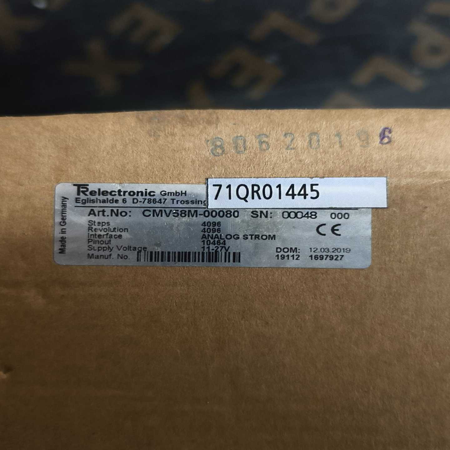 德国帝尔TR编码器CMV58M-00080，，带包装(嚷嚷电子）