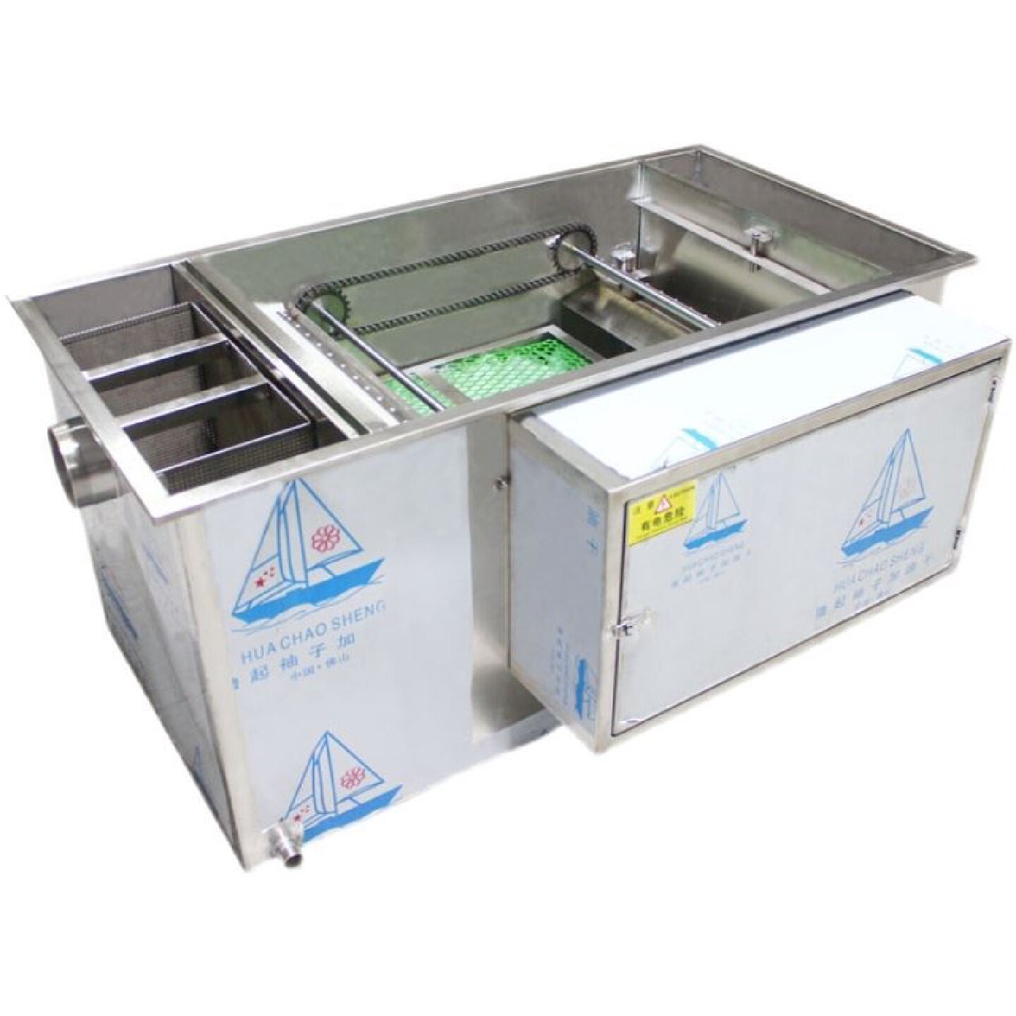 火锅油水分离器厨房餐饮厨余垃圾干湿分离自动过滤器自动排油排水