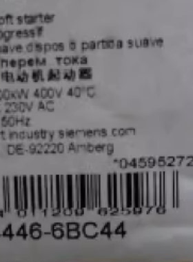 议价西门子3RW4446-6BC44软啓动器3RW4446-6BC44 3RW44466BC4现货