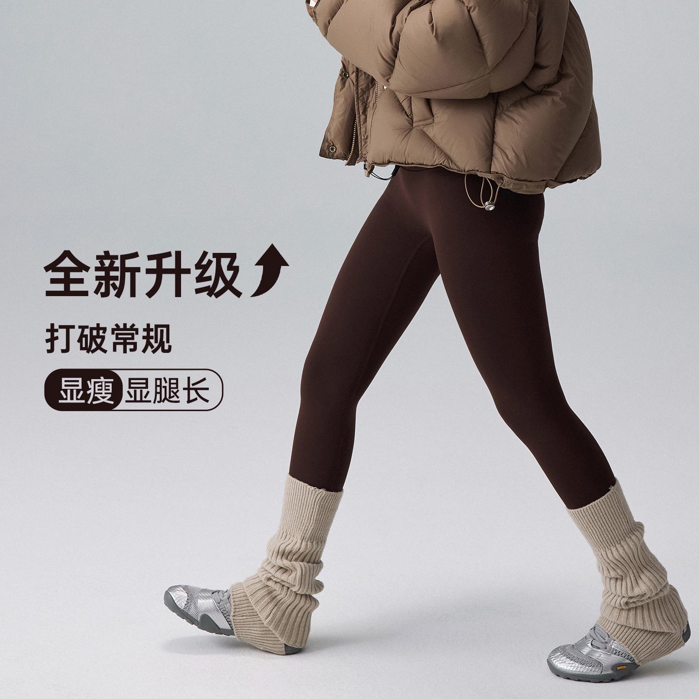 瑜伽裤女裸感高腰收腹提臀外穿骑行鲨鱼裤跑步训练运动口袋健身裤