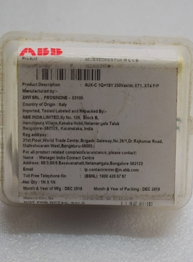ABB1SDA066431R1插槽安装辅助接触开关A06643124VDC